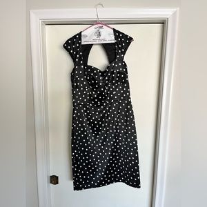 White House Black Market Womens Sheath Polka Dot Dress Size 10